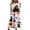 Light Purple, variant on Women's Halloween Themed Casual Dress, Short Sleeve V-Neck Design for Daily Wear, Everyday Outings, Halloween Print Fashion Dress for Women Black L