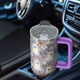 thumbnail image 5 of Halloween Skeleton Skull 30 Oz Tumbler with Handle and Straw, Spooky Stainless Steel Cup, Gift for Friends, 5 of 5