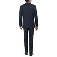 thumbnail image 2 of LN LUCIANO NATAZZI Men's Two Button Bird's Eye 3 Piece Modern Fit Vested Suit French Blue, 2 of 5