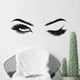 thumbnail image 5 of Cita de belleza de moda para la decoración del dormitorio, calcomanía de pared con pestañas elegantes y negras, 5 of 6