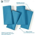 thumbnail image 7 of HEIRLOOM COMFORT Turquoise Blue Cloth Napkins 18x18 Inches, 6 Pack - Soft, Absorbent, Reusable, Washable Cotton - Hemstitch Mitered Edges - Perfect for Summer, Beach Parties, Outdoor Dining, Events, 7 of 7