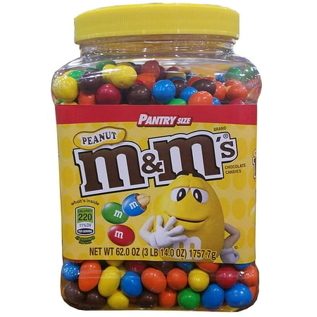 M&Ms Milk Chocolate Peanut Candy, 62 Ounce Jar