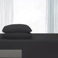 thumbnail image 2 of Comfy Bamboo World 9900 Series 100gsm Embroidered Bedsheets Sheet Set, Full Size, Black, 2 of 4