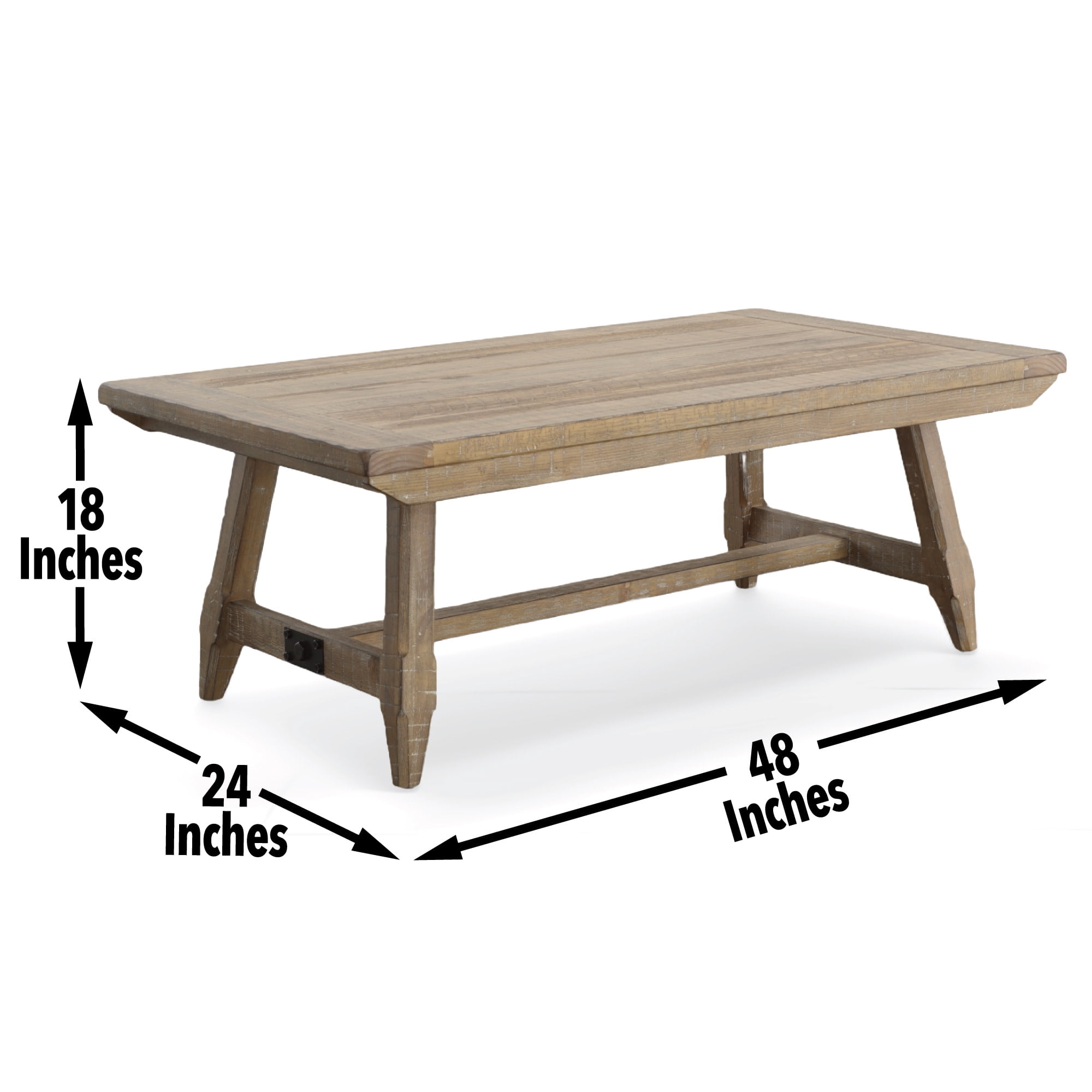 Steve Silver Riverdale Indoor 54.75"H Coffee Table, Driftwood Brown