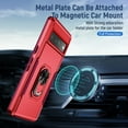 thumbnail image 4 of TECH CIRCLE for Google Pixel 8 Case with Ring Holder ,Military Grade Rugged Shockproof Kickstand Bracket Cover with Magnetic Car Mount Lens Protective Case for Google Pixel 8 6.2",Rose + Red, 4 of 10