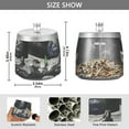 thumbnail image 2 of Yayeee Ashtray with Lid for Cigarette Smokeless Stainless Steel Home Ash Holder, Space Earth, 2 of 7