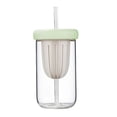 thumbnail image 3 of Abbracc Tasse à Bubble Tea pour Smoothies Gobelet en Verre avec Infuseur à Thé Café Glacé Réutilisable Vert 450 ml, 3 of 9