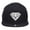 Black, variant on Diamond Embroidered Wool Flat Snapback Cap - Black OSFM