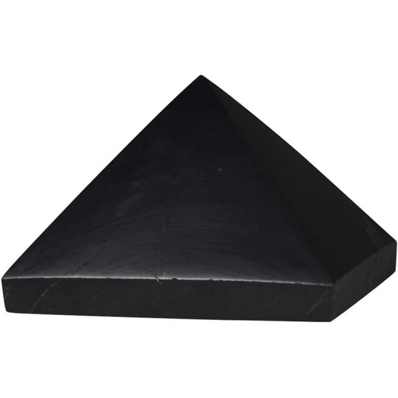 Shungite Miracle Pyramid Polished 30mm (1.18 inches) - Natural Healing Crystal for Chakra Balancing & Cleanse
