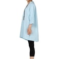 thumbnail image 3 of Women's Cotton Linen Blouse V-Neck Tunic Tops 3/4 Sleeve Shirt Clothing Blue M, 3 of 5