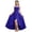Blue, variant on CHEEREAM Teens Junior Bridesmaid Dresses Ruffle Slit Flower Dress For Girl Square Neck Spaghetti Strap Formal High Low Dresses For Kids