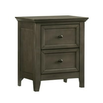 Intercon Furniture San Mateo Youth 2-Drawer Wood Nightstand in Gray