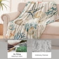 thumbnail image 4 of Seagrass Shell Blanket for Kids Women Men, Flannel Seagrass Shell Blankets Gifts, Seagrass Shell Throw Blanket for Sofa Couch Bed Living Room Soft Warm Cozy Seagrass Shell Decor 50" x 60", 4 of 7