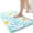 Cyan, variant on Evlmd Bathroom Rugs Non Slip Washable, Gray Large Bath Mats for Bathroom Floor, Soft Cute Daisy, Shaggy Soft and Absorbent, Thick Plush Shower Bath Rug Runner Decor, 20" X 32"