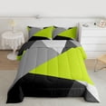 thumbnail image 2 of Castle Fairy Minimalism Triangle Queen Comforter Set,Geometric Bedding Comforter Set, 2 of 8
