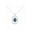 Alexandrite, variant on RYLOS Necklace Sterling Silver Halo Designer Style Necklace Gemstone & Diamonds Pendant 18" Chain 12X10MM Turquoise December Birthstone Womens Jewelry Silver Necklace