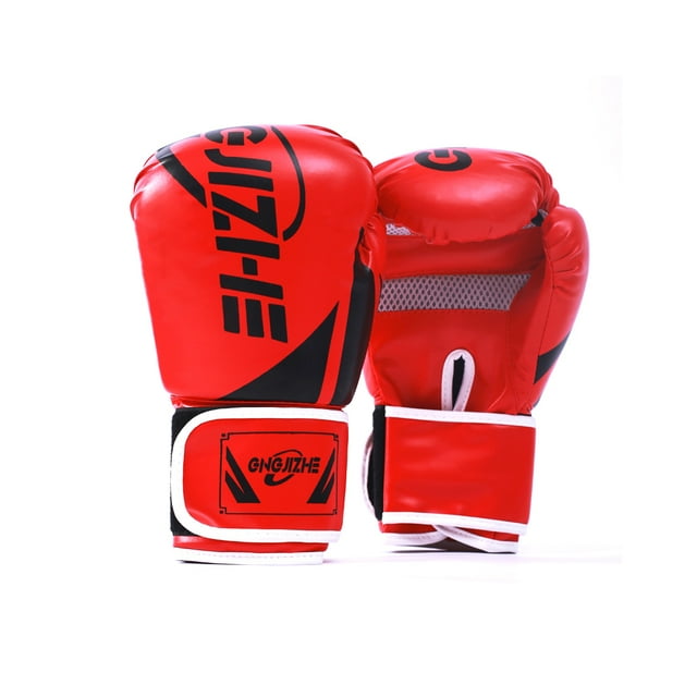 fastboy Women Men Portable Boxing Gloves Training Practice Adjustable Punching Mitts Hand Protector Sports Gears Accessories Red 10oz