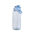 thumbnail image 1 of 2000 ml vattenflaska, sommar fitness halmkopp med skala, utomhus bärbar plastkopp Blå, 1 of 5