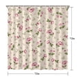 thumbnail image 5 of Waterproof Beautiful Colorful Floral Shower Curtain 72x72 Inch Boho Style Polyester Unique Shower Curtain for Bathroom Hotel Home Decor with 12 Plastic Hooks, 5 of 5