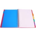 thumbnail image 4 of 5 Subject Notebook, A5 Notebooks and Journals Spiral Bund, Wide Ruled, Lab Professional Notepad, Colored Dividers with Tabs, 5.7”×8.27”, Hardcover Memo Planner for School Kids Girls Women, 4 of 7