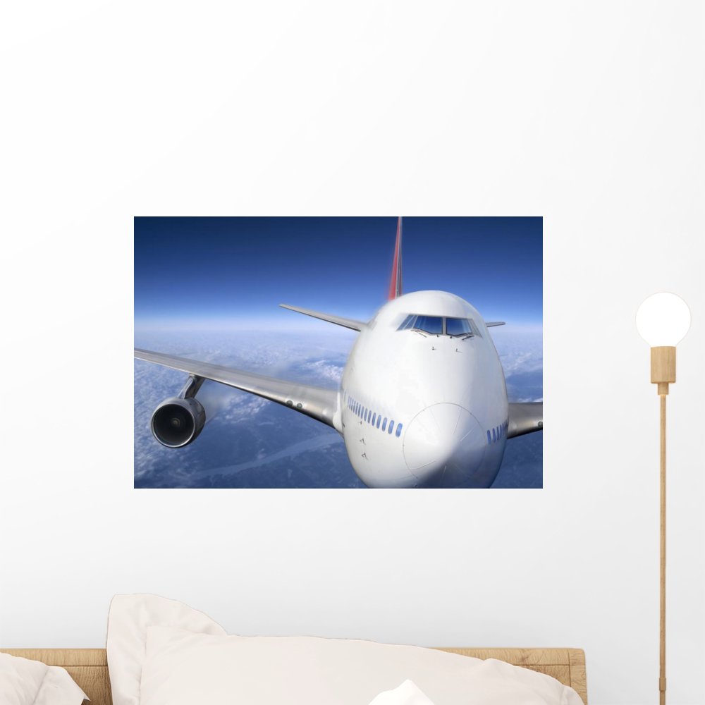 Airplane Wall Mural by Wallmonkeys Peel and Stick Graphic (18 in W x 12