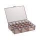 thumbnail image 3 of Caja de Almacenamiento de Joyería Multifuncional, Grande, 30 Compartimentos de Rejilla, Soporte de Exhibición Transparente de Doble Capa, Organizador, Marrón Fernando Organizador de joyas, 3 of 7