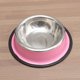 thumbnail image 3 of Comedero de acero inoxidable para perros y gatos, para agua y comida, 18 cm (rosa), 3 of 5