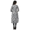 thumbnail image 3 of Moomaya Cotton Knee Length Kurta Summer Printed Roll Up Sleeves Kurtis For Women, 3 of 7