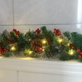 thumbnail image 5 of Hvmvliv Christmas Garland 70.87in Artificial Norfolk Pine Garlands Xmas PVC Green Rattan for Fireplace Stair Indoor Decorations Green, 5 of 6