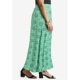 thumbnail image 3 of Jessica London Women's Plus Size Casual Wide Elastic Pull-On Lightweight Maxi Skirt, 3 of 5