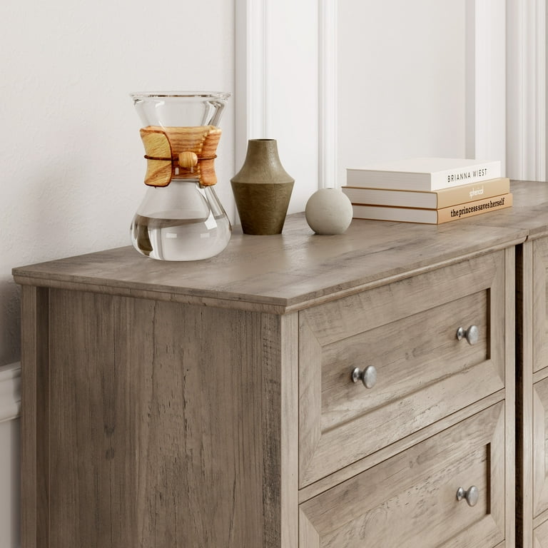 Homfa 5 Drawer Bedroom Dresser Tall Wood Nightstand Storage Cabinet for Office Living Room Gray