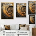 thumbnail image 3 of Designart "Timeless Turn In Gold And Black I" Abstract Spirals Picture Framed Canvas Art Print, 3 of 5