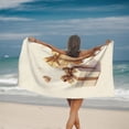 thumbnail image 2 of Luxurious Gold & White Patterned Beach Towel - Perfect for Pool Travel and Bathing - Soft Stylish and Festive Design, 2 of 6