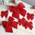 thumbnail image 4 of HomeKingdee Red Christmas Bows Large Velvet Bow for Wreaths, Tree, Outside Decorating, Outdoor, 4 of 8