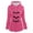 Hot Pink, variant on AOOCHASLIY 2023 Women Tops Women Color Horn Buttons Cardigan Padded Hooded Coat Jacket Overcoat