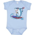 thumbnail image 3 of Inktastic Fourth of July Shark Surfing Boys or Girls Baby Bodysuit, 3 of 5