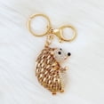 thumbnail image 3 of Wrapables Crystal Bling Keychain, Keyring Purse Handbag Pendant Charm, Gold Hedgehog, 3 of 6