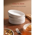 thumbnail image 5 of Famiware Star 8.1'' Pasta Bowls, Large Dinner Bowls Set of 4, Matte White, 5 of 7