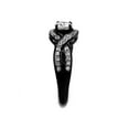 thumbnail image 4 of Women's 1.65 Ct Round Cut AAA Cz Black Stainless Steel Engagement Ring Size 10, 4 of 5