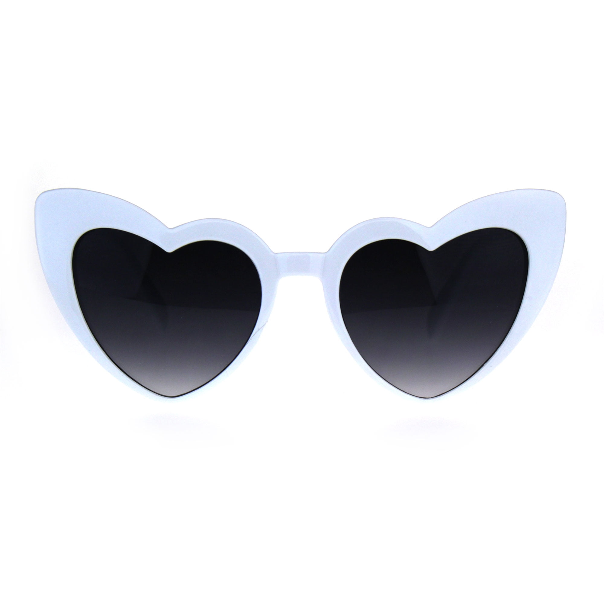 Women's Retro Side Angle Cat Eye Color Lens Sunglasses C510 - White Red