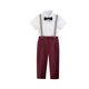 thumbnail image 2 of Odeerbi 6M-10Y Niños Niñas Traje Formal Pantalones Vestido Pantalones Uniformes Pantalones Color Sólido Lindo Casual Pantalones Uniformes Escolares, 2 of 4