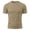 PJ120_Khaki, variant on Mens Ice Silk Shirts Crew Neck Short Sleeve Fitted Tshirts Breathable Mesh Solid Color Pullovers Black L