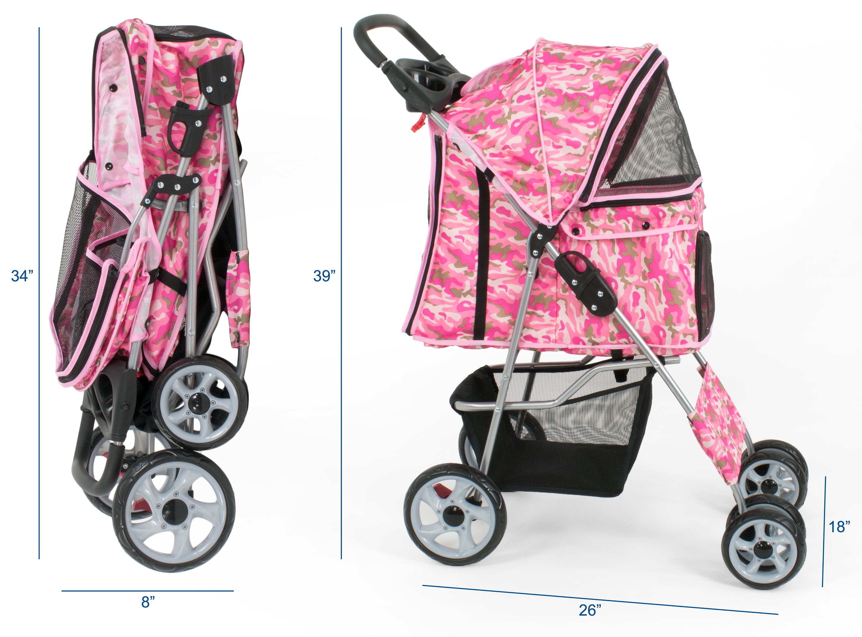 vivo 4 wheel pet stroller