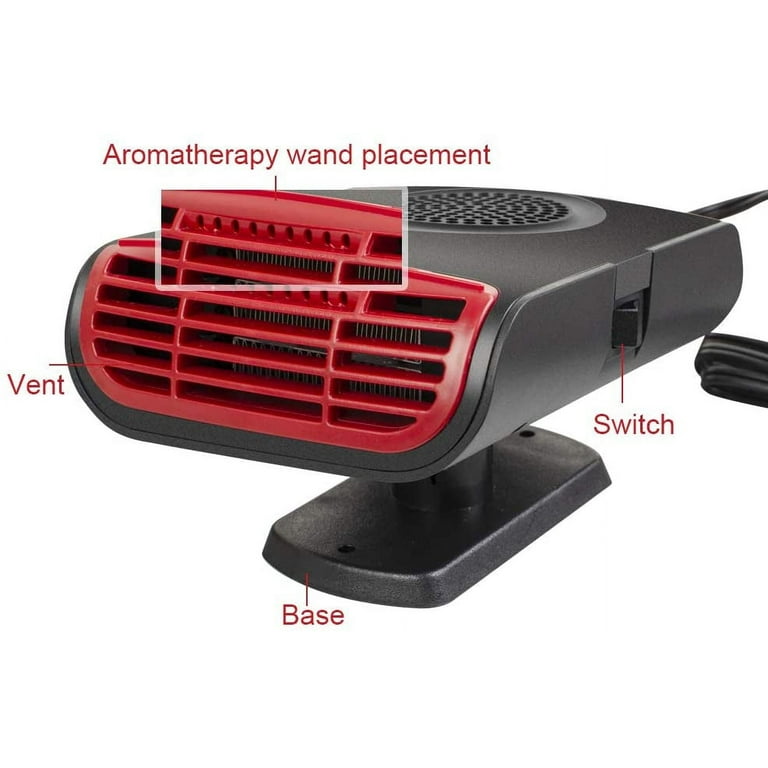 MKING Car Heater 12V 150W Portable Car Heaters 3 in 1 Heating & Cooling& Air Purify Electric Fan Heater for Fast Heating Defroster Defogger Demister, Auto
