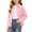 Pink, variant on DJDLJWCJ Big Girls Button Up Shirt Solid Color Loose Fit Long Sleeve Shirts Loose Fit Casual Shirts with Pocket Pink Size 3T