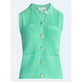 thumbnail image 5 of Free Assembly Women's and Women's Plus Button Front Cable Knit Sweater Vest, Lightweight, Sizes XS-4X, 5 of 5