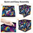 thumbnail image 4 of Robot Unicorn Attack Foldable Storage Bin with Handle, 10.8"x10.5"x10.6", Large Capacity, 4 of 6