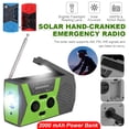 thumbnail image 3 of Amerteer AM/FM NOAA solar hand-cranked Charging Multi-function Radio With LED flashlight, LED Reading Light Outdoor Household Emergency Device Functional Radio--4 in 1, 3 of 6