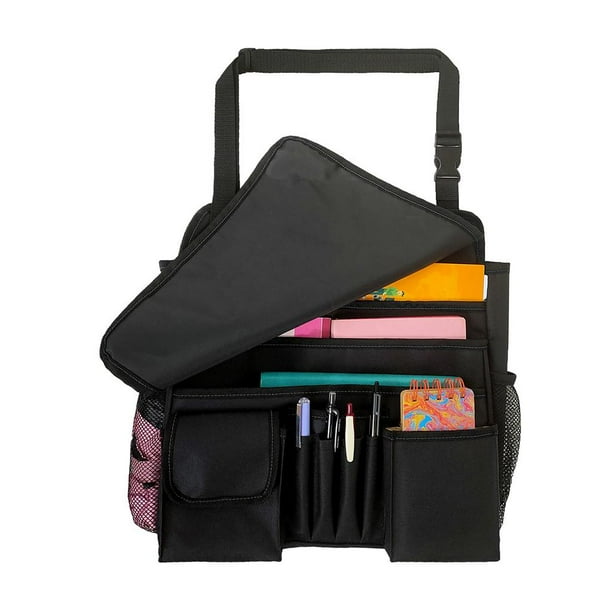 Organizador del asiento del coche shamjiam almacenamiento universal Negro con línea negra