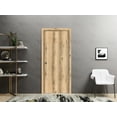 thumbnail image 3 of Sliding French Pocket Door 36 x 96 inches | Planum 0010 Oak | Kit Trims Rail Hardware | Solid Wood Interior Bedroom Sturdy Doors, 3 of 6